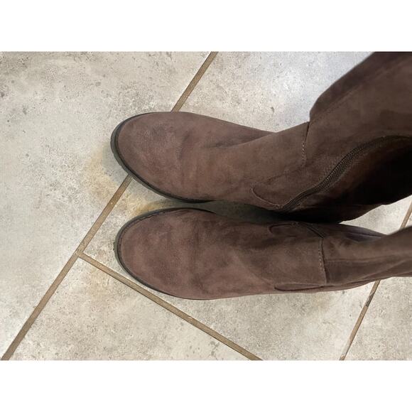 "Women's NINE WEST Brown/Mushroom Nolitagd Over The Knee Boots 8 M" - Picture 7 of 14